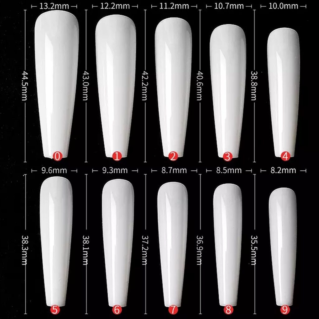 Long Fullcover Ballerina Tips in einer Box natur 